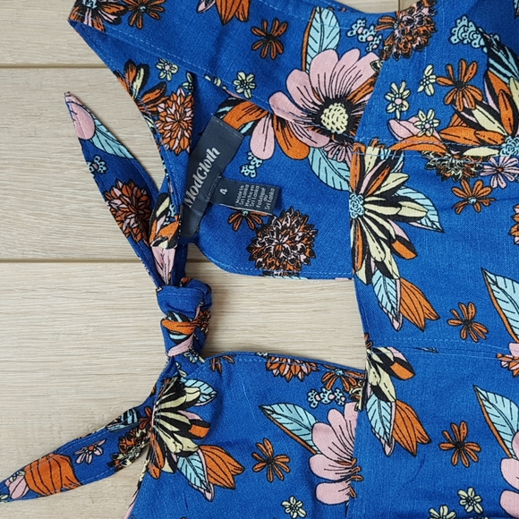 Bursting with Optimism Dark Blue Floral Fit & Flare Sundress by Modcloth Size 4 - Picture 6 of 10